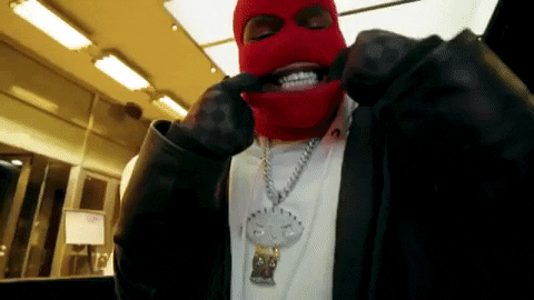 Da Baby Smiling Ski Mask GIF