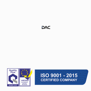 DAC LED Advertising UAE ISO 9001-2015 Certified Logo GIF