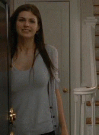Daddario True Detective Coming Out Behind Door GIF