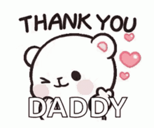 Cute White Bear Thank You Daddy GIF