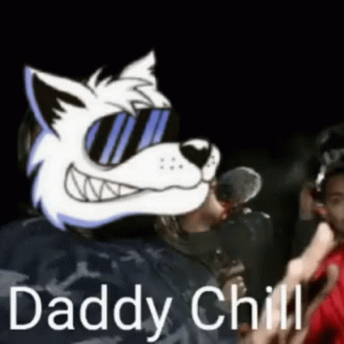 Daddy Chill Wolf Head Face Swap GIF