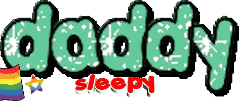 Daddy Sleepy Logo With Rainbow Flag