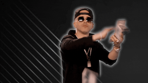 Daddy Yankee Throwing A Dollar Bills GIF