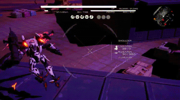 Daemon X Machina Monochromatic Setting GIF