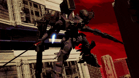 Daemon X Machina Rumbling Robot Attack GIF