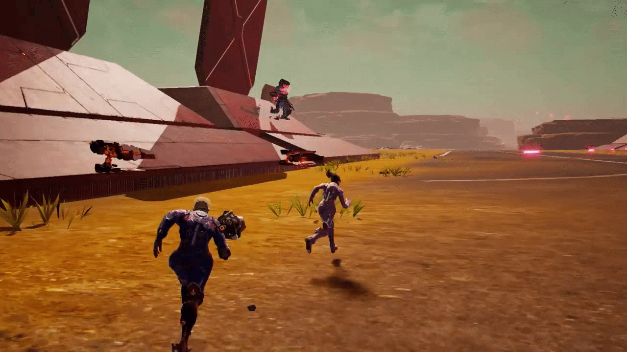 Daemon X Machina Running Battlefield GIF