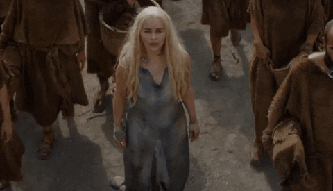 Daenerys Targaryen Looks Up Game Of Thrones GIF
