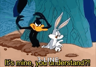 Daffy Bury Down Bugs Bunny GIF