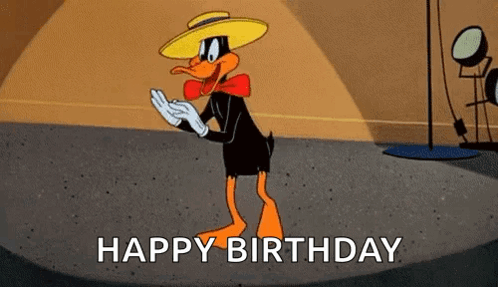 Daffy Duck Greeting Happy Birthday GIF