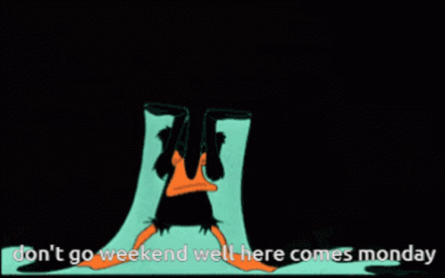 Daffy Duck Here Comes Monday GIF