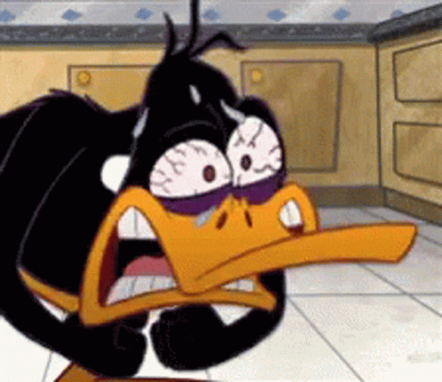 Daffy Duck In Bad Shape GIF