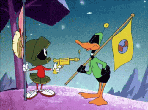 Daffy Duck & Marvin The Martian GIF