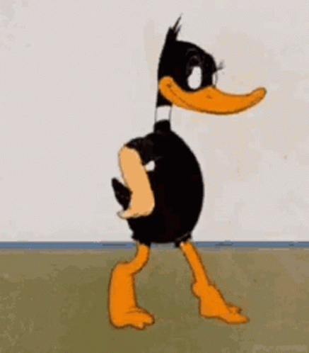 Daffy Getting Off His Clothes GIF