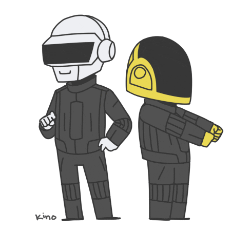 Daft Punk Dancing Duo Animation GIF