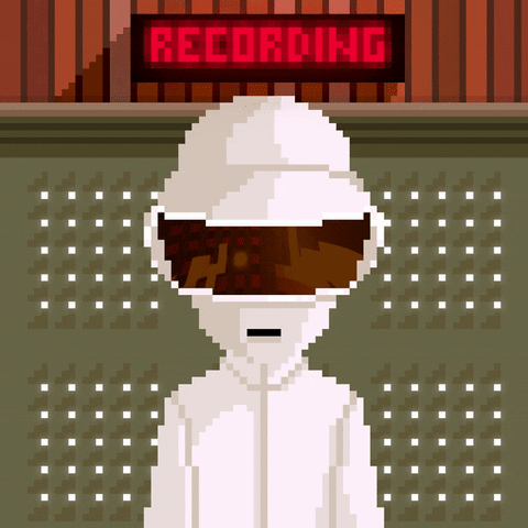 Daft Punk Dancing Pixel Artwork GIF