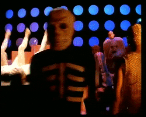 Daft Punk Dancing Skeleton Suits GIF