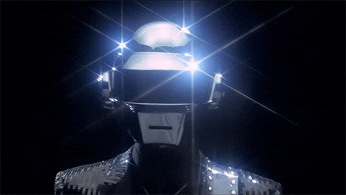 Daft Punk Grooving In Shiny Helmet GIF