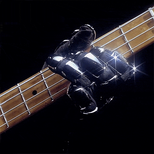 Daft Punk Metallic Fingers Playing Guitar GIF