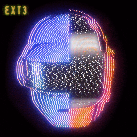 Daft Punk Static Screen Effect Animation GIF
