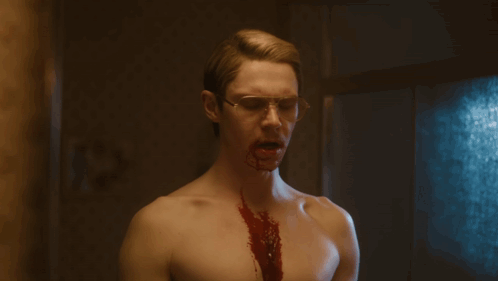 Dahmer Evan Peters Bloodied Overwhelmed GIF