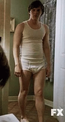 Dahmer Evan Peters Walking In Undergarment GIF