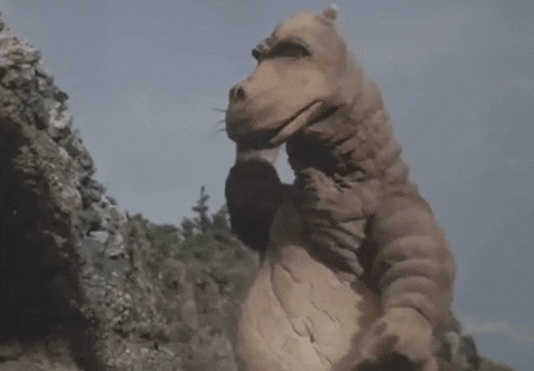 Daiguru Versus Goliath Monster Scene GIF