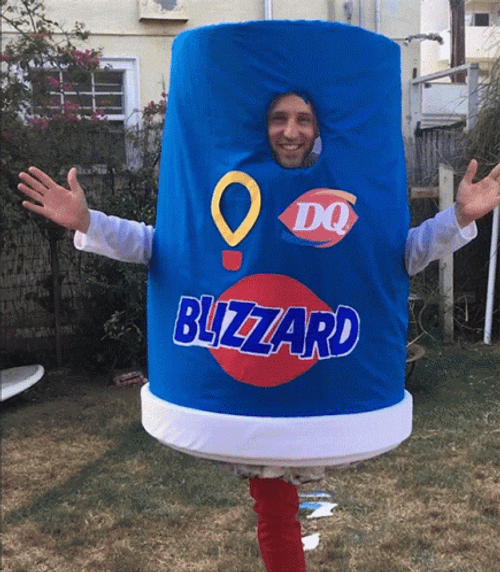 Dairy Queen Blizzard One Leg Mascot GIF