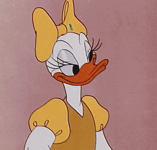 Daisy Duck Shoulder Shrug GIF