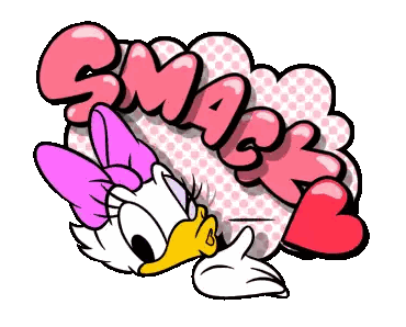 Daisy Duck With Heart and Smack