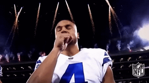 Dak Prescott Looks Up Thankful GIF