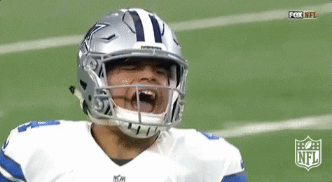 Dak Prescott Screaming Excitedly GIF