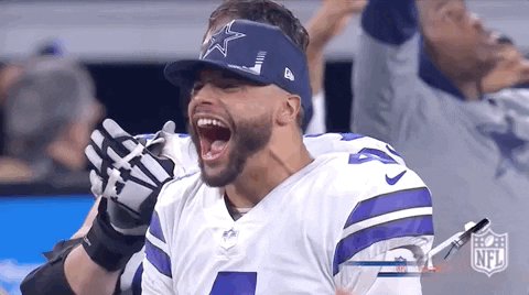 Dak Prescott Screaming With Excitement GIF