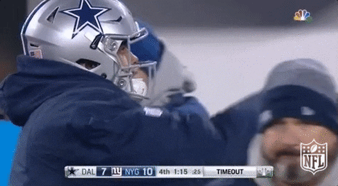 Dak Prescott Throwing Football GIF