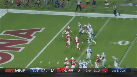 Dak Prescott Tumbling In Live Game GIF