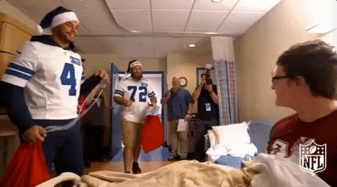 Dak Prescott Visiting Patients GIF