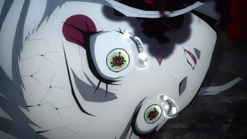 Daki Crying Upside Down Demon Slayer GIF