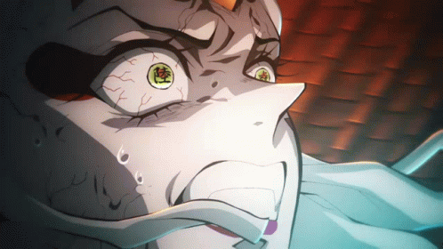 Daki Furious Screaming Reaction Demon Slayer GIF