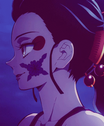 Daki X Mark On Face Demon Slayer GIF