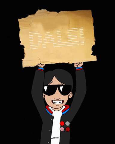 Dale Cheering Placard GIF