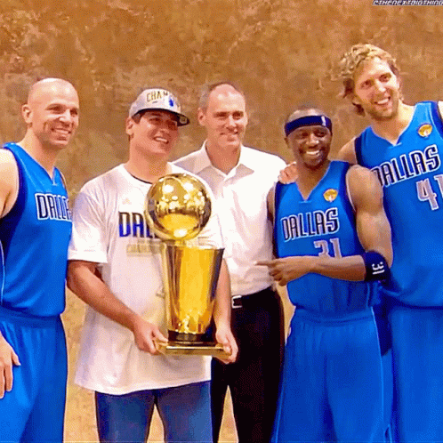 Dallas Basketball Players Posing