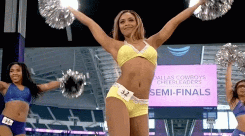 Dallas Cowboys Cheerleaders Performing in Semi-Finals