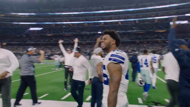 Dallas Cowboys Dak Prescott Hugging Teammate GIF