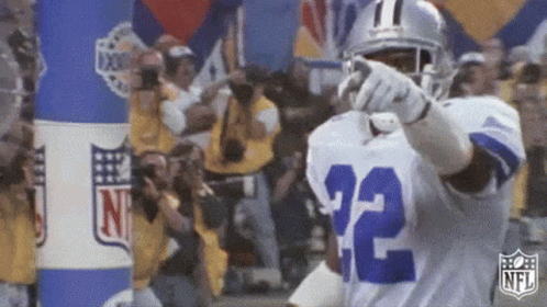 Dallas Cowboys Emitt Smith Hugging Teammate GIF