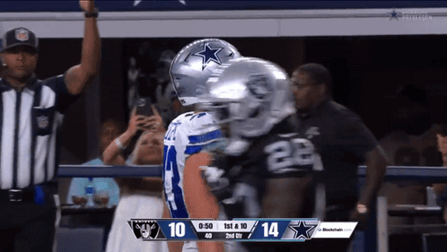 Dallas Cowboys Vs Raiders Football Game GIF