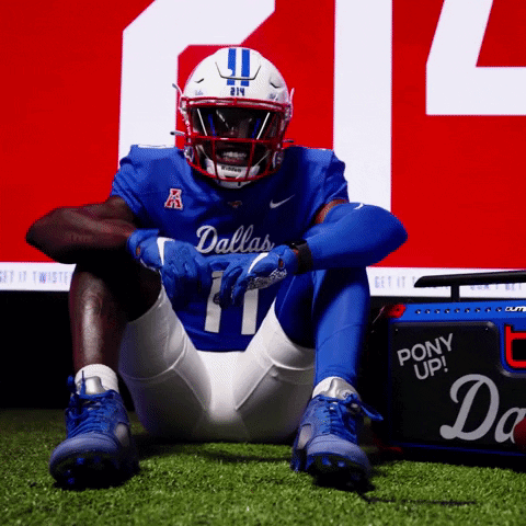 Dallas Football Player Sitting