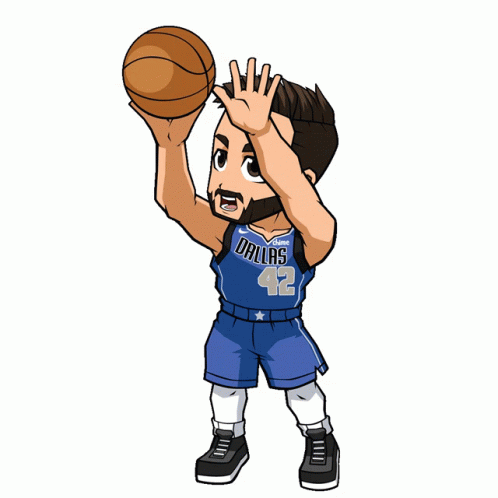 Dallas Mavericks Animated Player Bouncing GIF