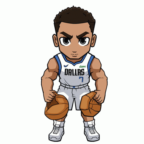 Dallas Mavericks Animated Player Muscle Flex GIF