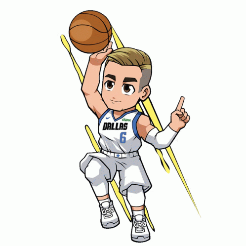 Dallas Mavericks Animated Player Running Fast GIF