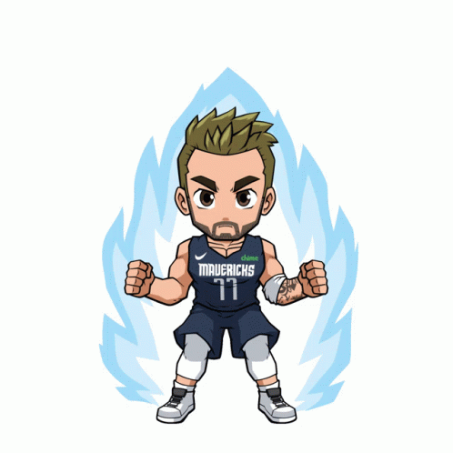 Dallas Mavericks Animated Player Super Saiyan GIF