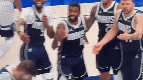 Dallas Mavericks Basketball Players Waiting GIF